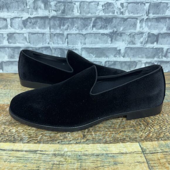 Zara Velvet Tassel Black Dress Loafers Shoes Mens Size US 8 / EU 41 New main image 6